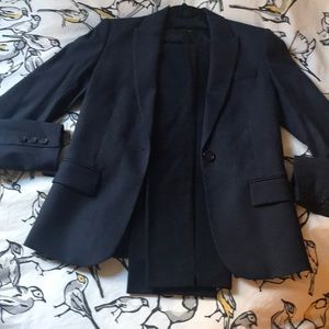 Theory Navy Wool Blend Blazer